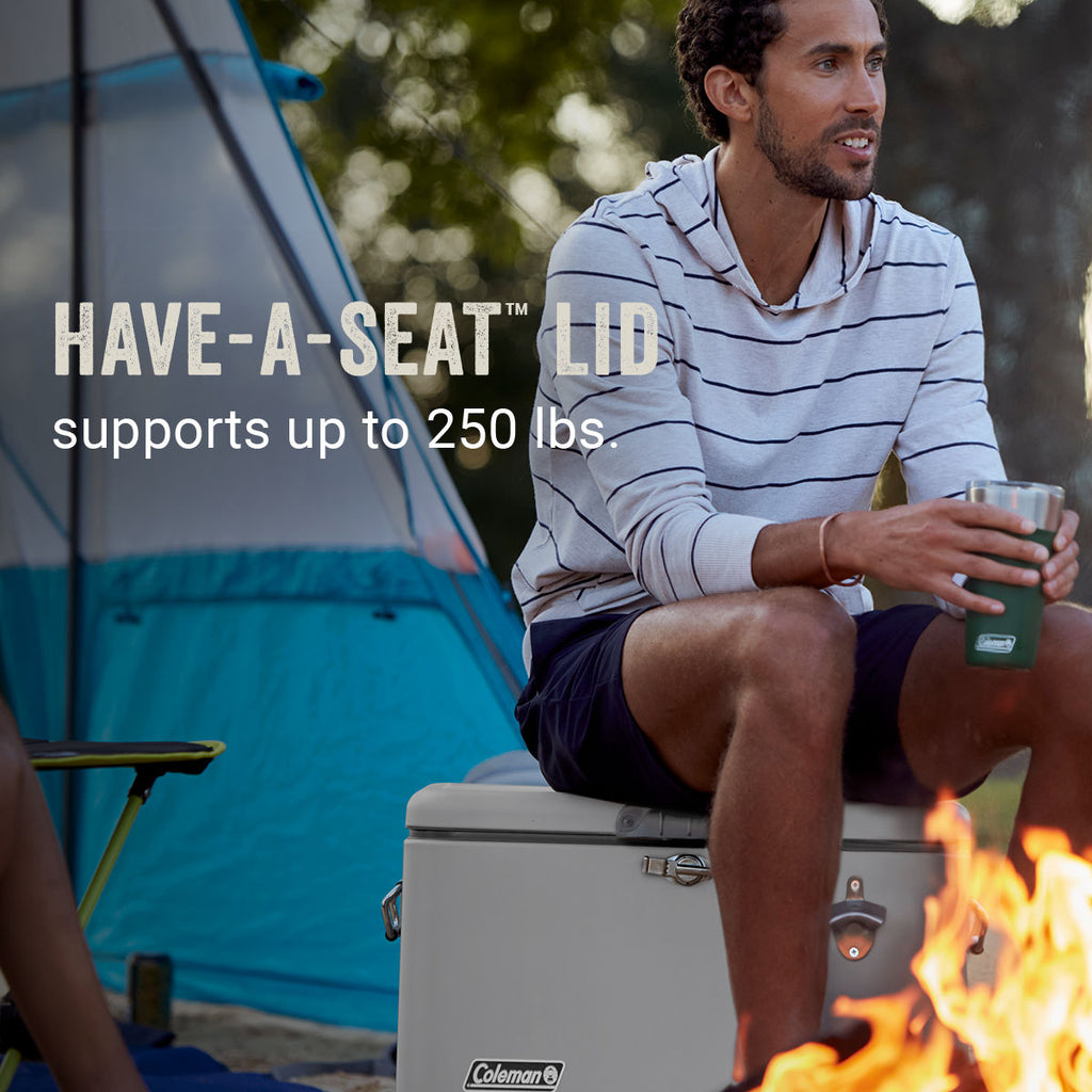 Coleman Reunion™ 54-Quart Steel Belted® Matte Cooler | White Truffle | Supports Up To 250 lbs