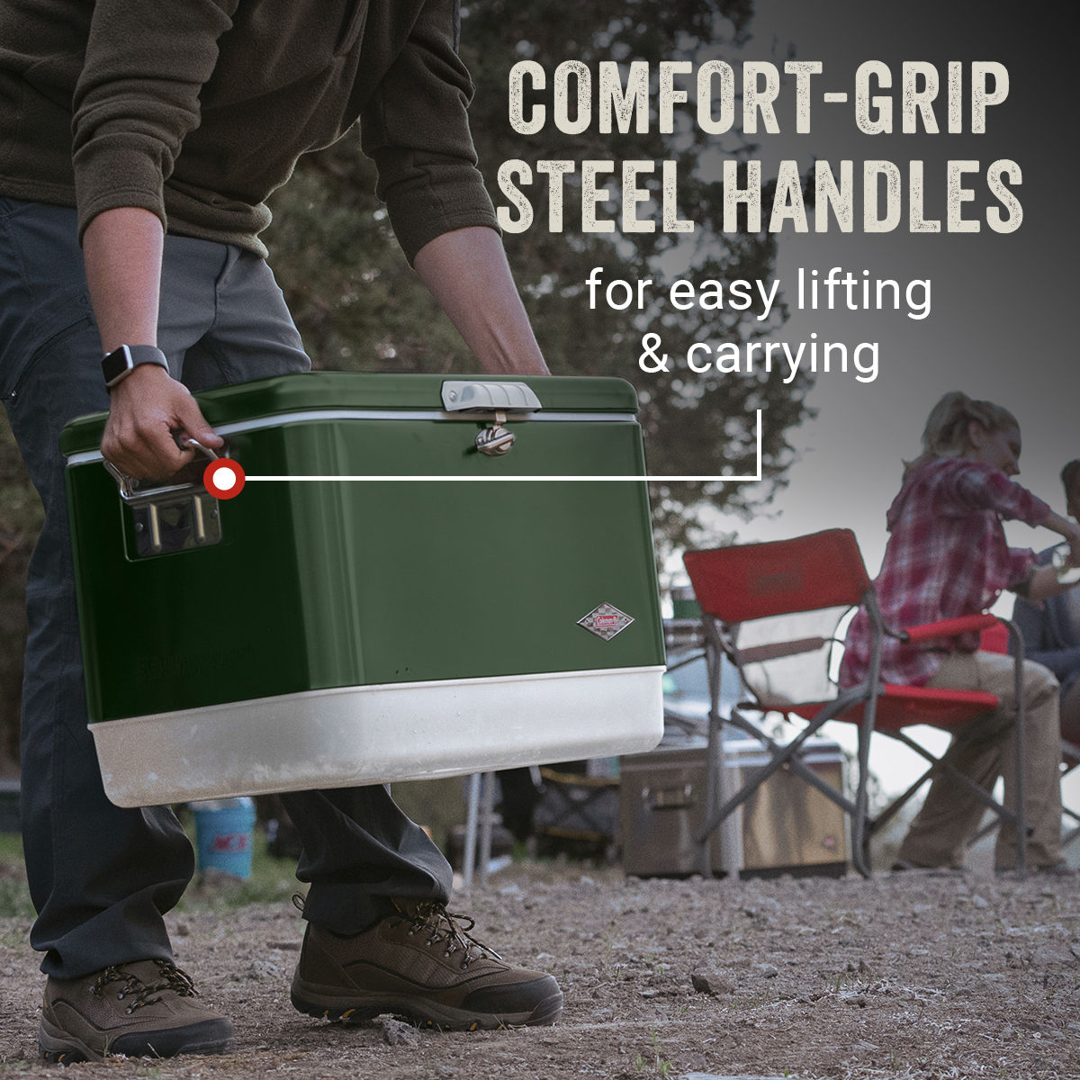 Coleman Vintage 54-Quart Steel Belted® Cooler | Green | Supports Up To 250 lbs
