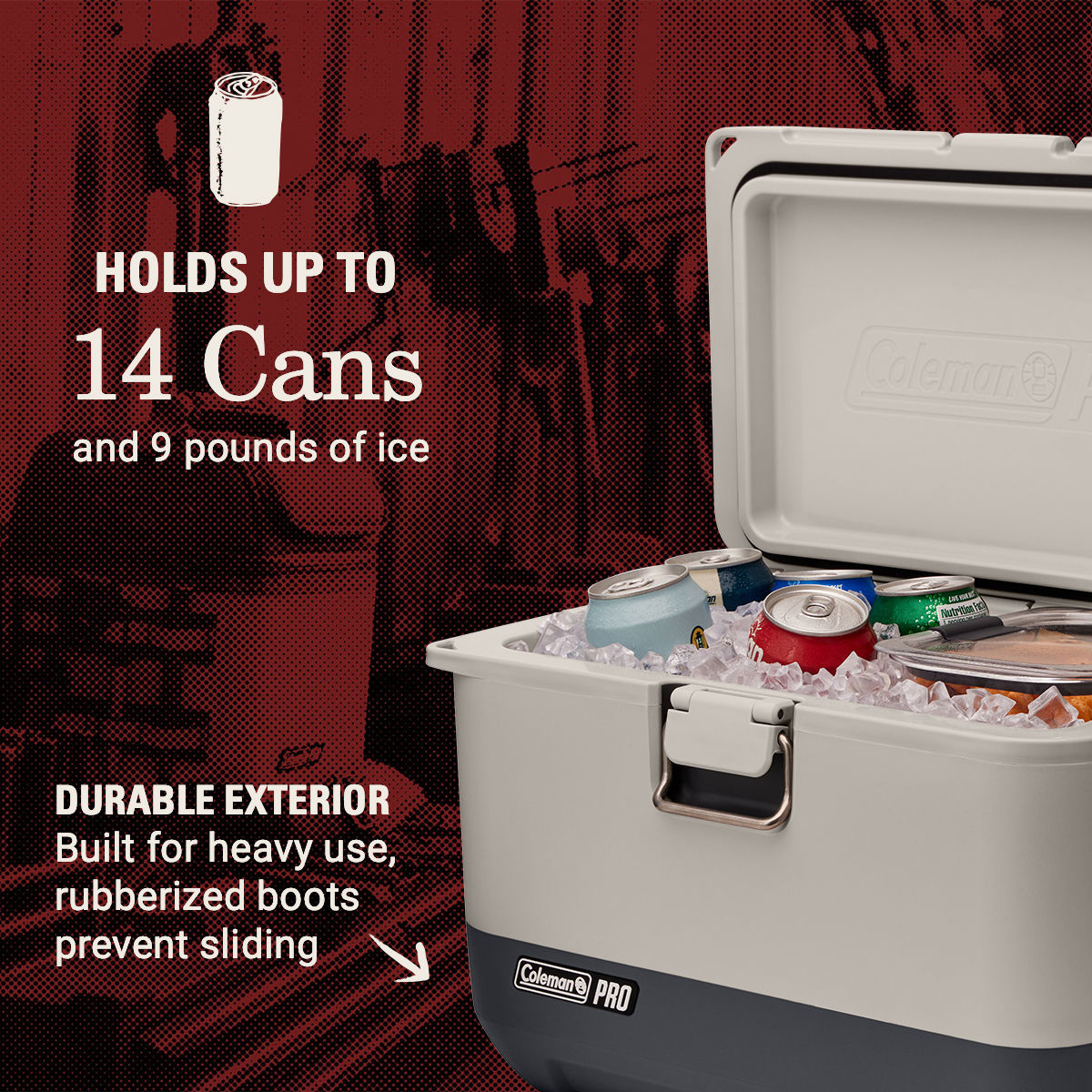 Coleman® Pro 17-Quart Hard Cooler | Mushroom