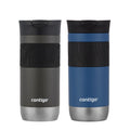 Contigo® Byron 2.0 Stainless Steel Travel Mug with SNAPSEAL™ Lid and Grip | 16oz | 2-Pack | Sake & Blue Corn | Cup Holder