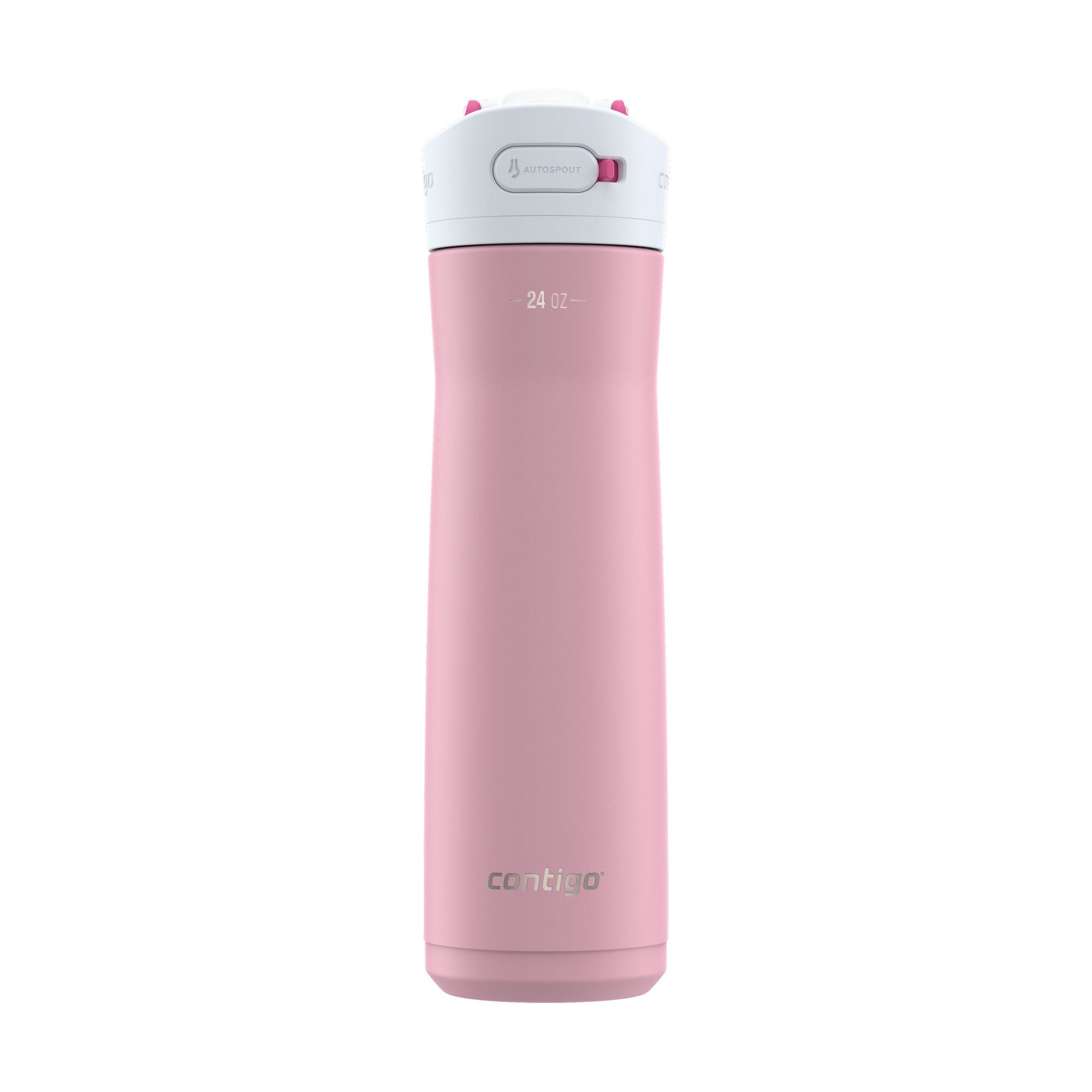 Contigo® Ashland Chill 2.0 Stainless Steel Water Bottle with AUTOSPOUT® Lid | 24oz | Strawberry Cream | Cup Holder