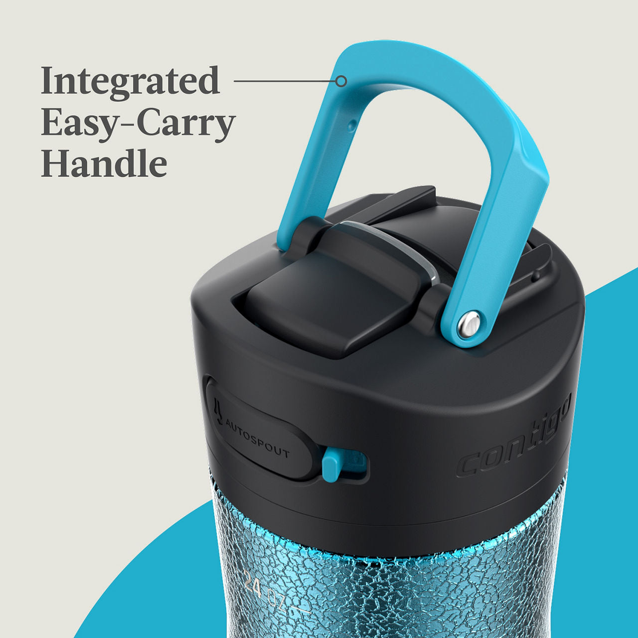 Contigo® Ashland Chill 2.0 Stainless Steel Water Bottle with AUTOSPOUT® Lid | 24oz | Marlin Ombre | Cup Holder