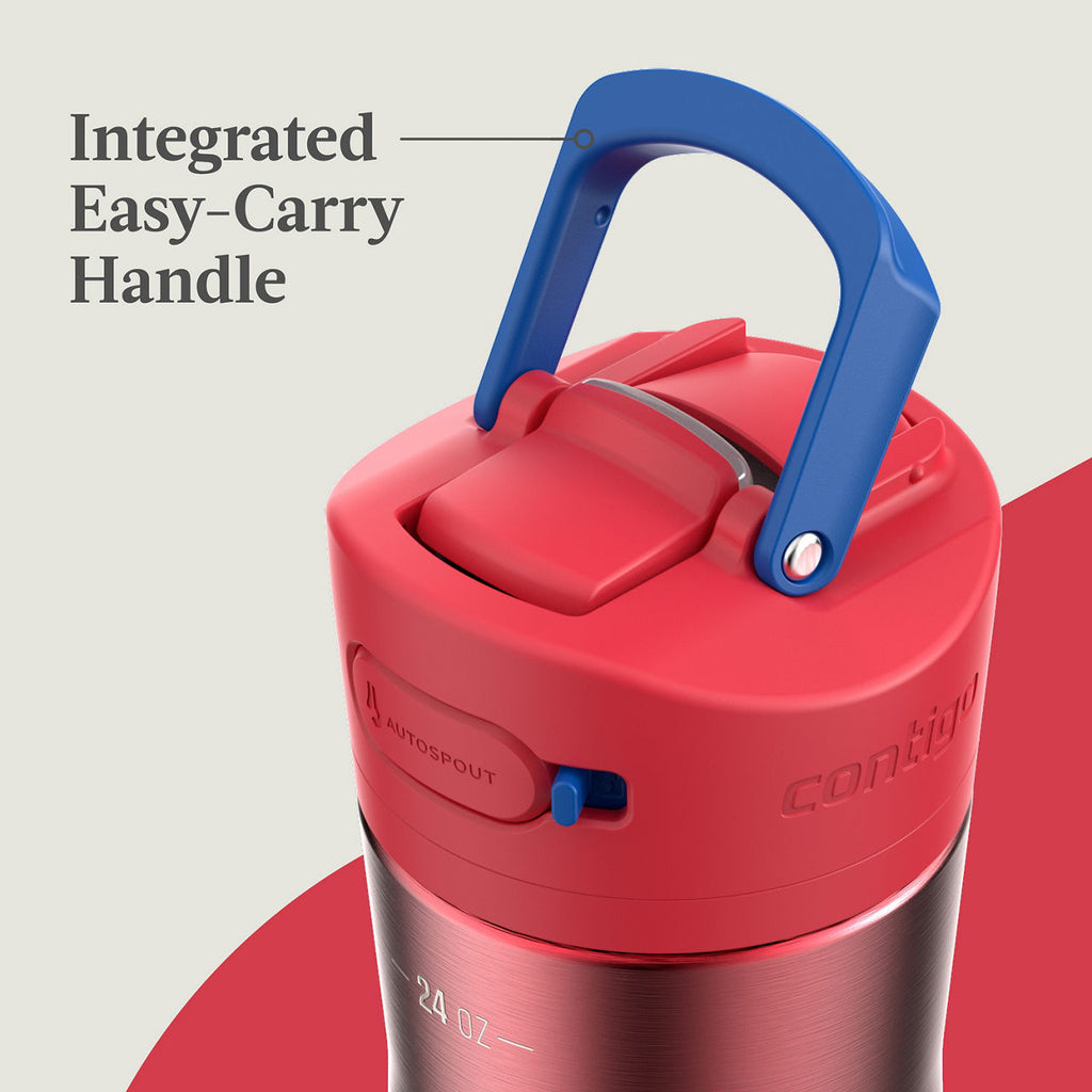Contigo® Ashland Chill 2.0 Stainless Steel Water Bottle with AUTOSPOUT® Lid | 24 oz | Watermelon Ombre | Cup Holder
