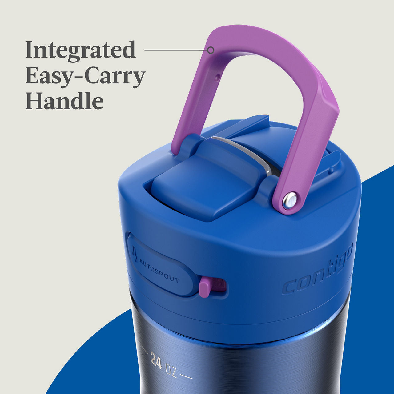 Contigo® Ashland Chill 2.0 Stainless Steel Water Bottle with AUTOSPOUT® Lid | 24oz | Lazuli Ombre | Cup Holder