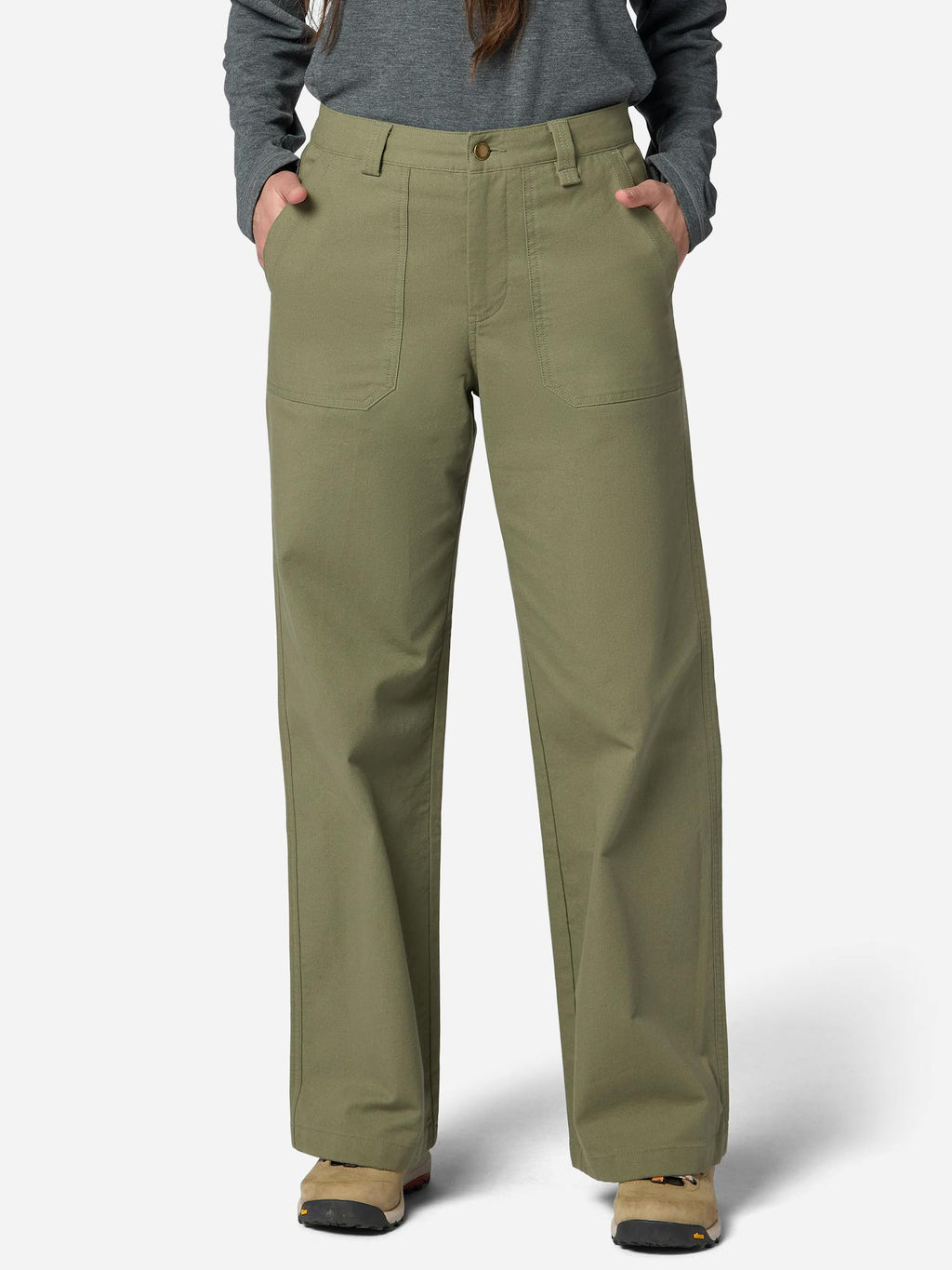Marmot Women's Kick Around Pant in Olive Grove | Cotton