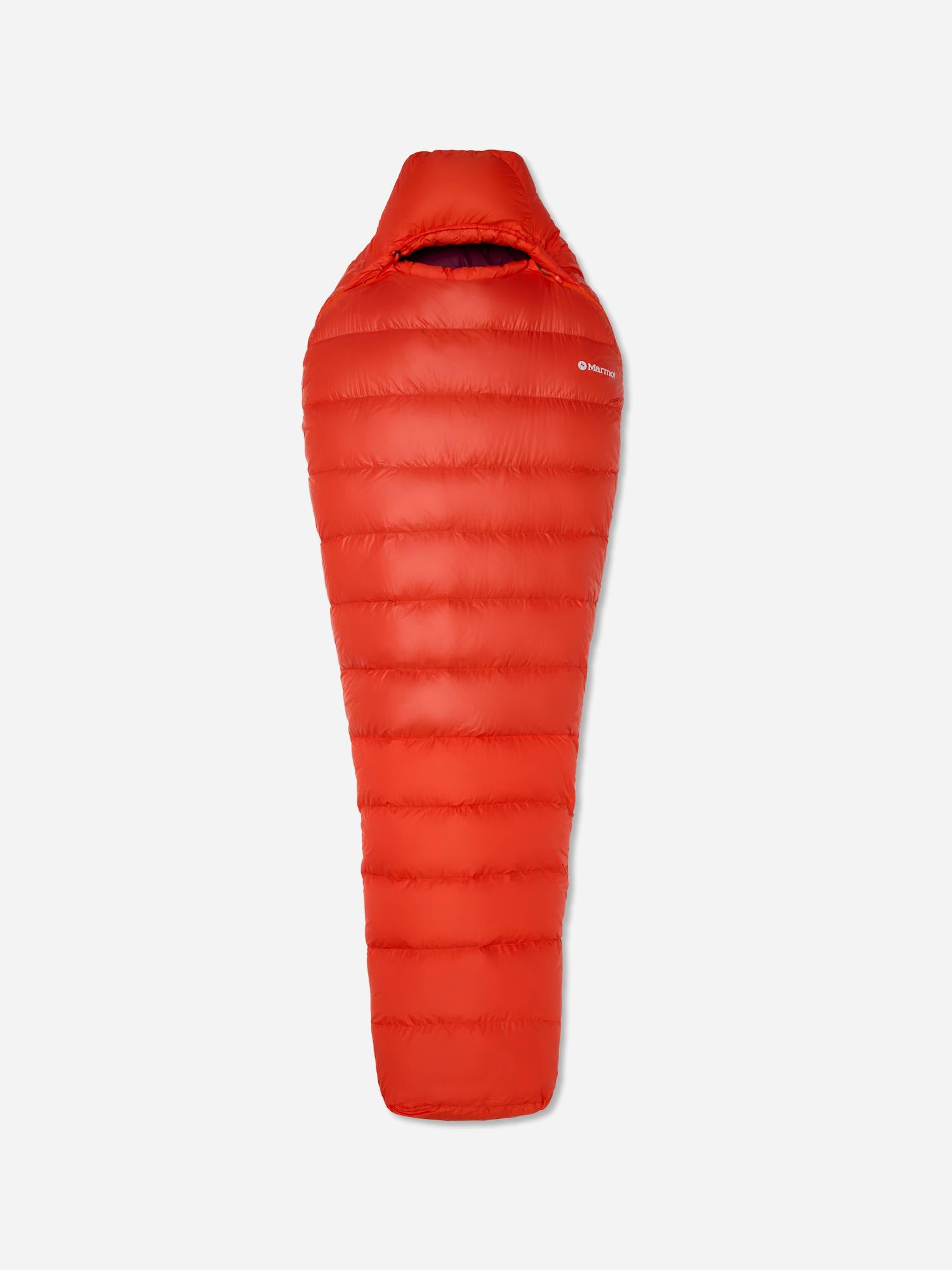 Marmot Mad River Down 40° Sleeping Bag in Red Sun/Blackberry