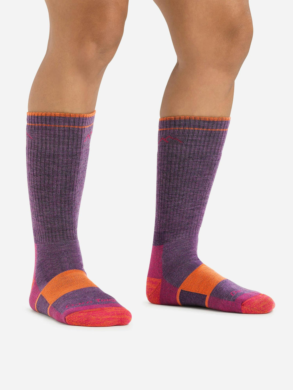 Marmot Darn Tough Women's Hiker Boot Full Cushion Midweight Hiking Socks in Darn Tough Plum Heather | Merino Wool