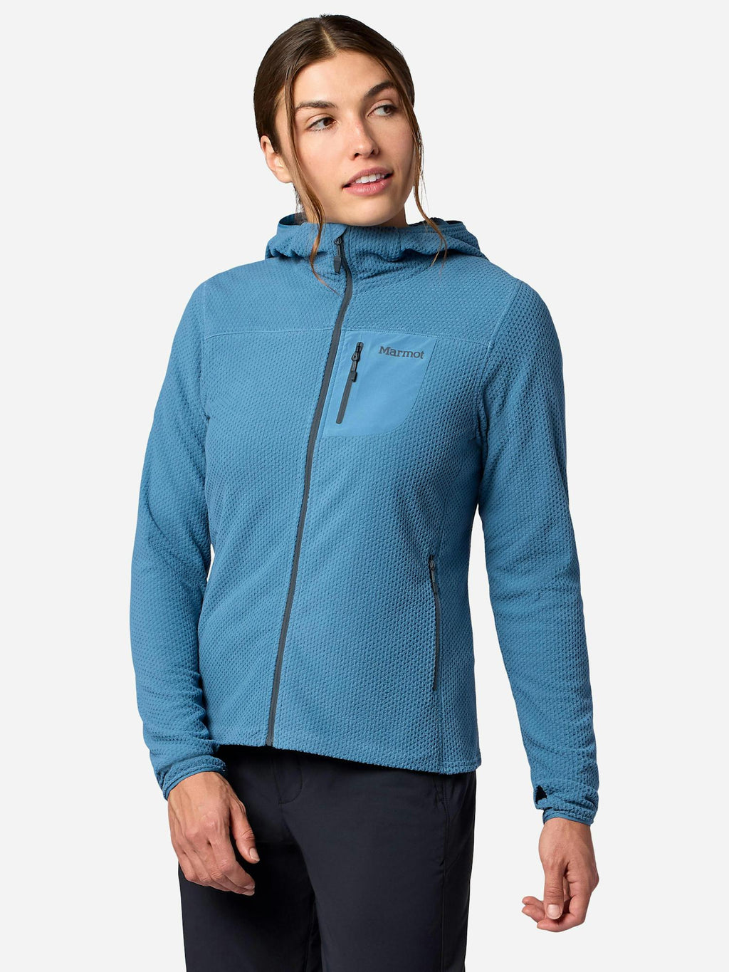 Marmot Women's AirFleece Performance Full-Zip Hoody in Summer Storm