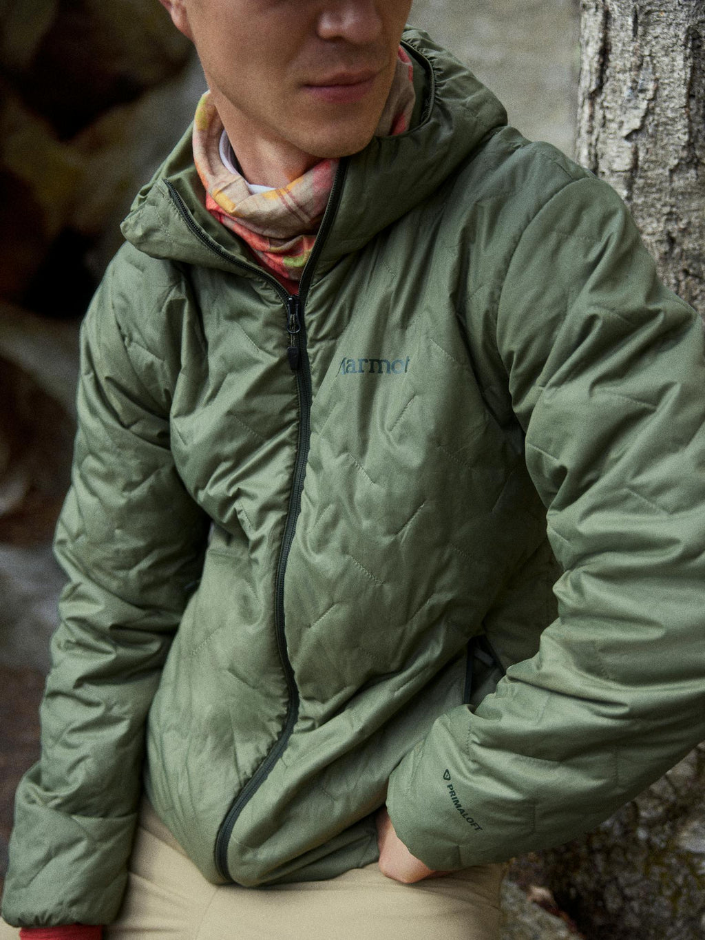 Marmot Men’s MonoQuilt PrimaLoft® Insulated Hoody in Olive Grove