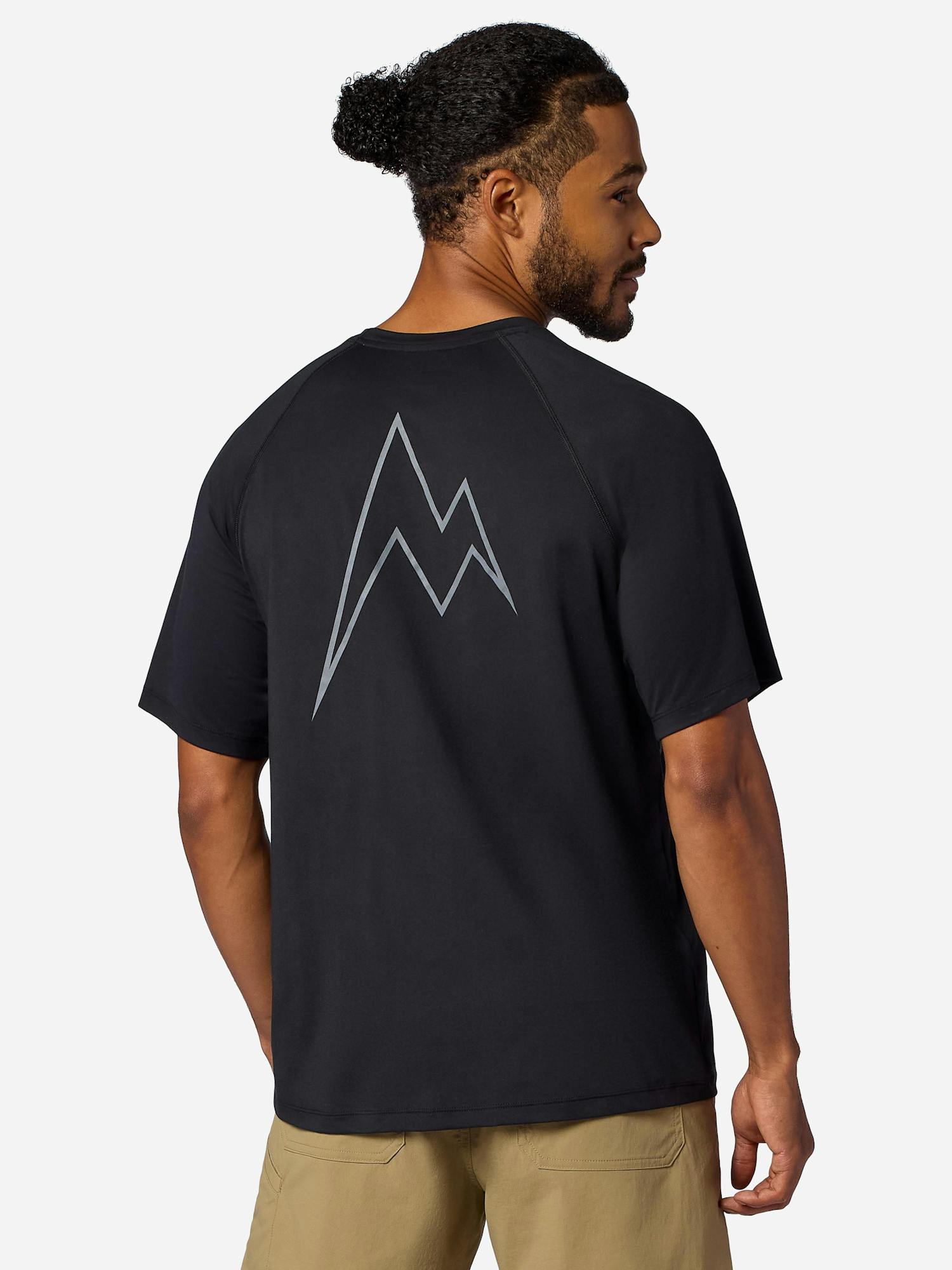 Marmot Men's Windridge UPF 50 Graphic Short-Sleeve T-Shirt (Spring 2026) in Black