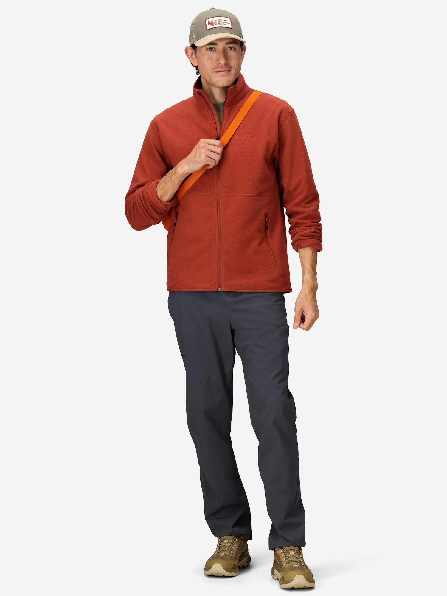 Marmot Men's Rocklin Fleece Full-Zip Jacket (Fall 2025) in Pecan