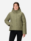 Marmot Women's Chelsea Down Waterproof Short Coat (Fall 2025) in Olive Grove
