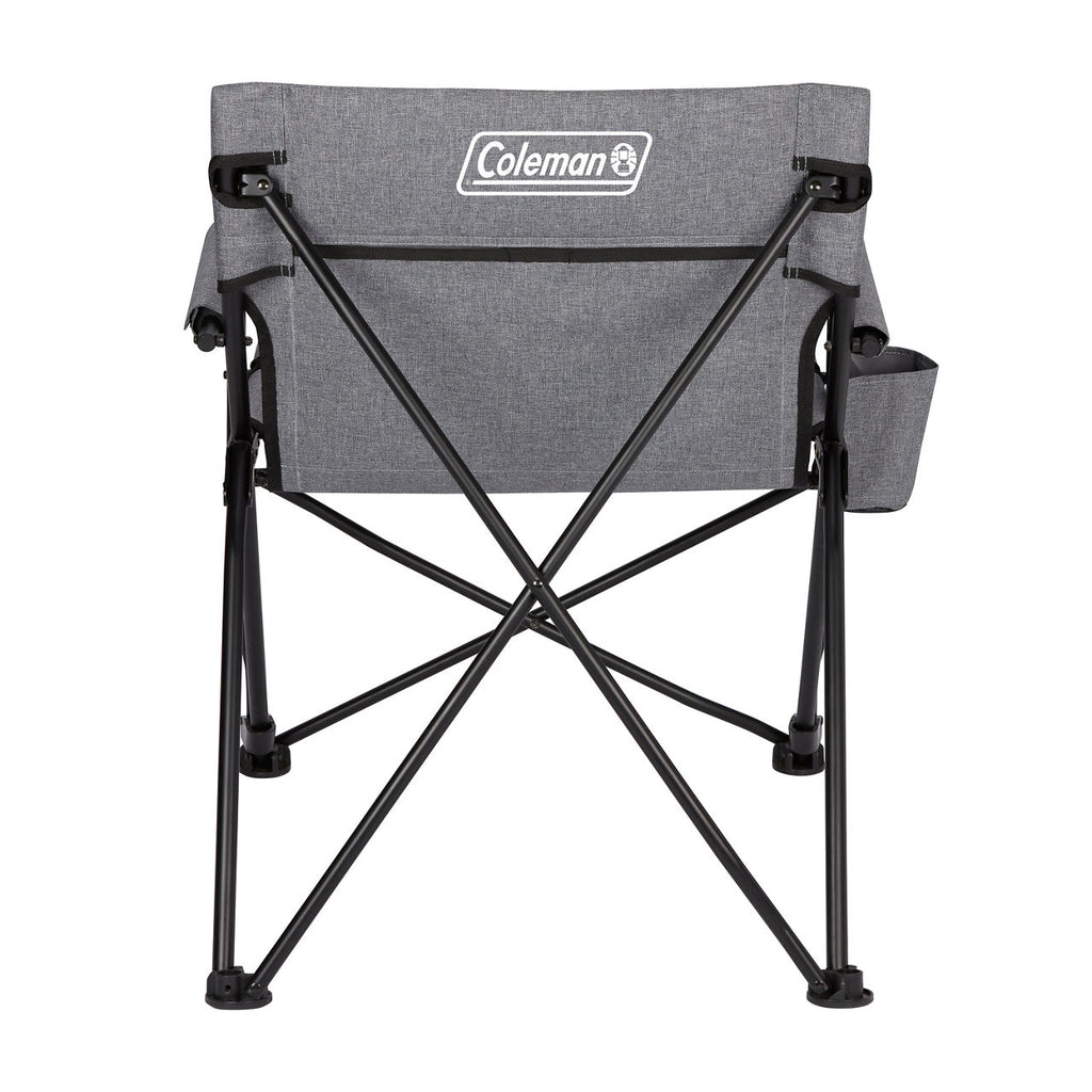 Coleman Forester Series Deck Chair | 18L x 21.2W x 17H | Grey | Cup Holder | Strong Steel Frame | Supports Up To 250 lbs