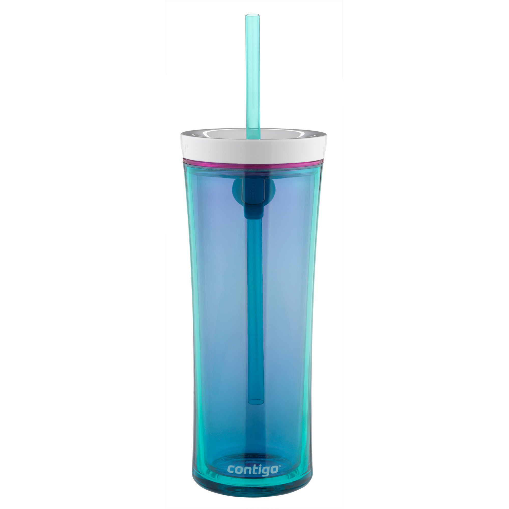Contigo AUTOCLOSE® Shake & Go® 20oz | Tumbler | Scuba With Bubblegum Pink | Cup Holder