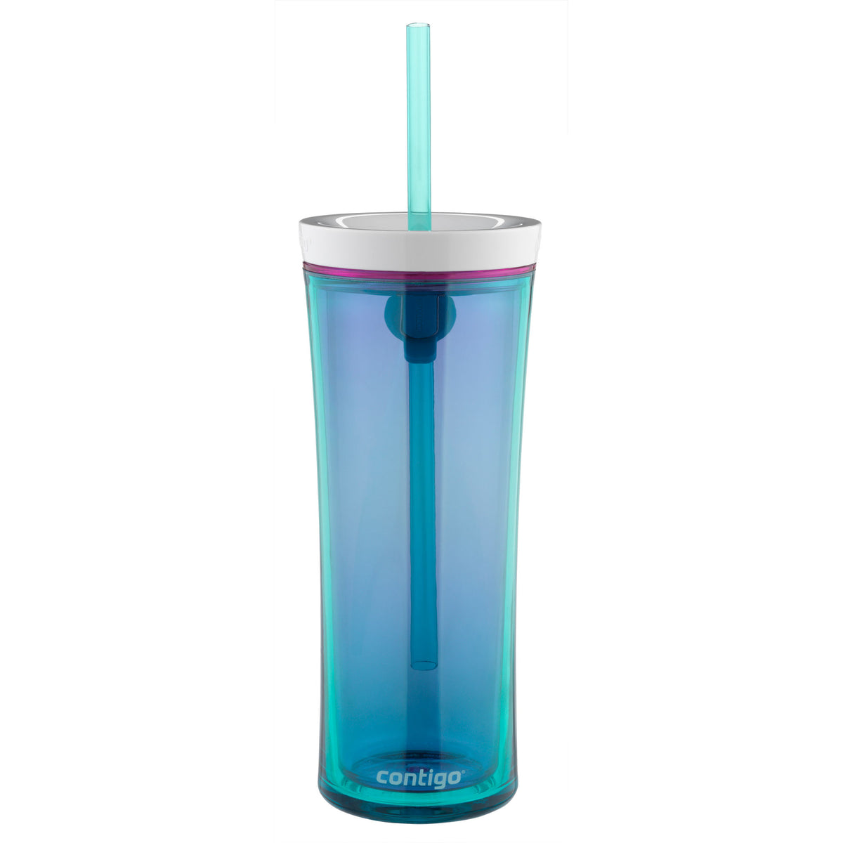 Contigo AUTOCLOSE® Shake & Go® 20oz | Tumbler | Scuba With Bubblegum Pink | Cup Holder
