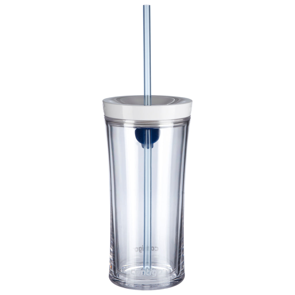 Contigo AUTOCLOSE® Shake & Go® 20oz | Tumbler | Clear & Monaco | Cup Holder