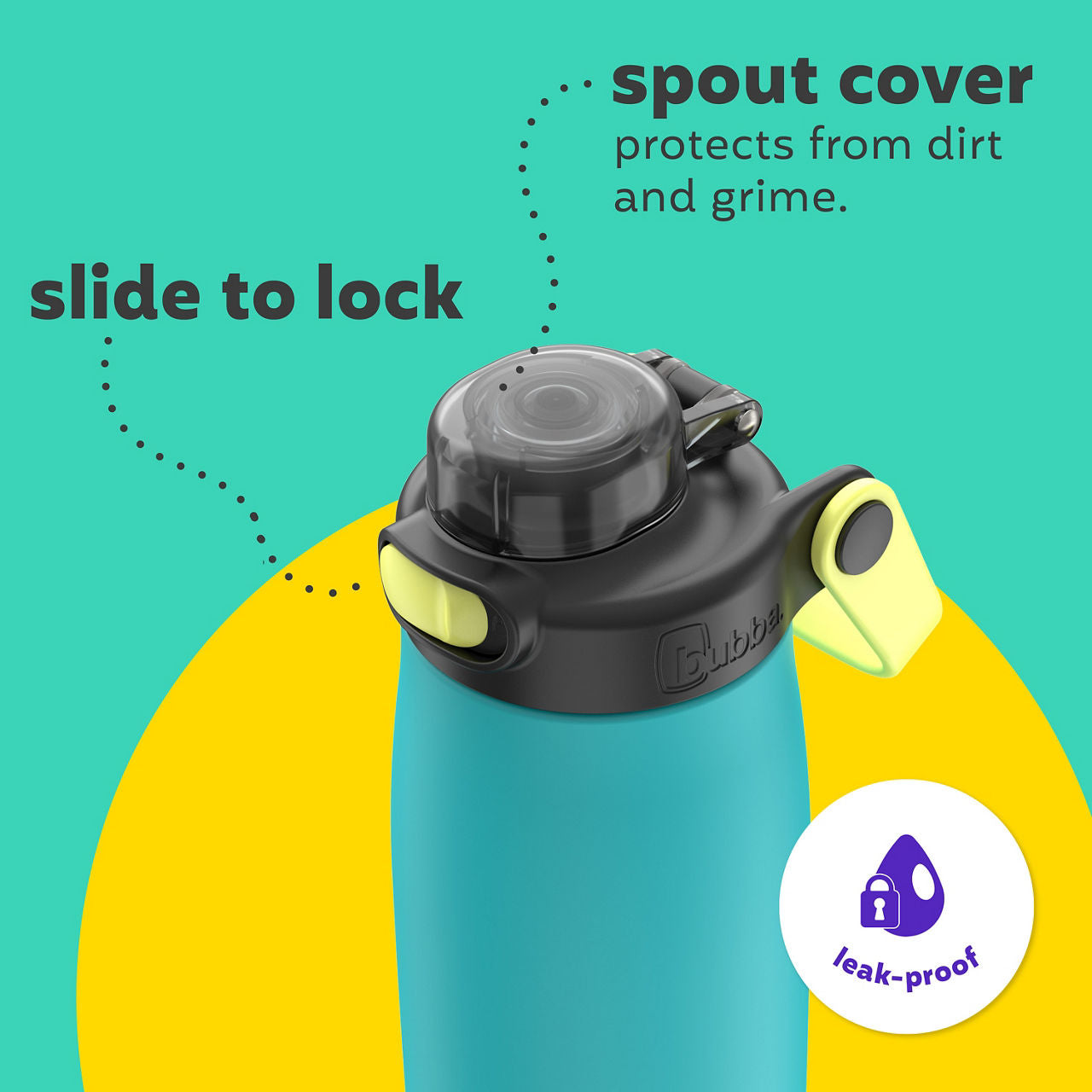 Bubba Radiant Stainless Steel Water Bottle with Push-Button Chug Lid | 24oz. | Cup Holder