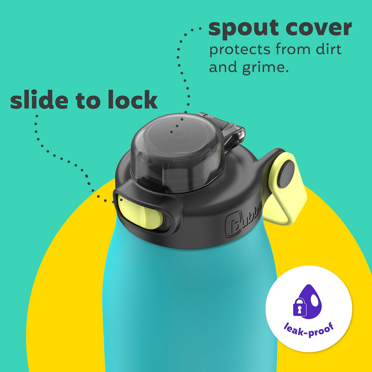 bubba Radiant Stainless Steel Water Bottle with Push-Button Chug Lid | 32oz | Scuba