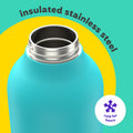 Bubba Radiant Stainless Steel Simple-Lid Rubberized Water Bottle | 64oz. | Scuba