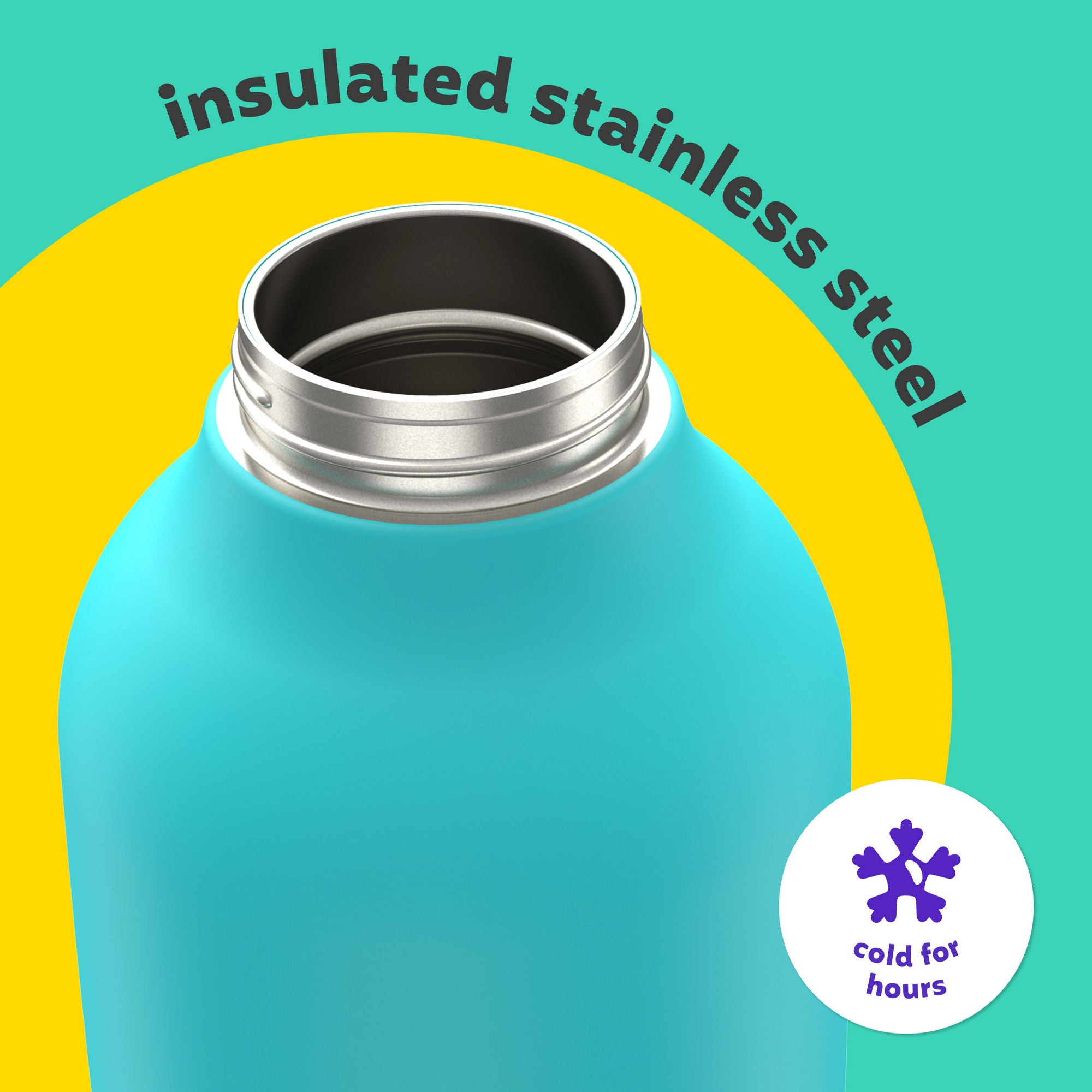 Bubba Radiant Stainless Steel Simple-Lid Rubberized Water Bottle | 64oz. | Scuba