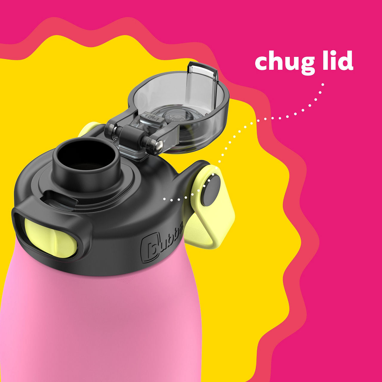 Bubba Radiant Stainless Steel Rubberized Chug Water Bottle | 40oz. | Azalea