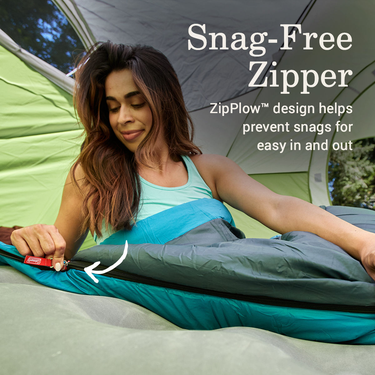 Coleman Montauk 40°F Big & Tall Contour Sleeping Bag | Ocean