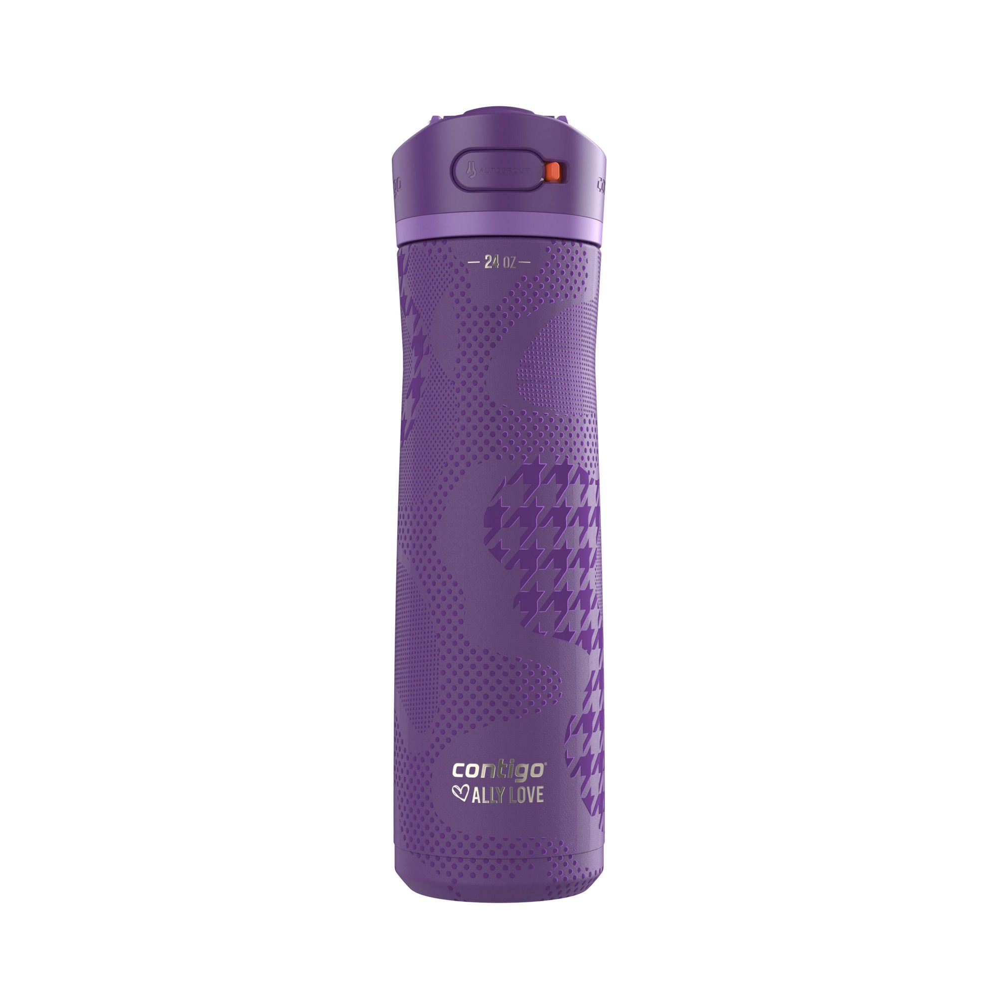 Contigo® x Ally Love Ashland Chill 2.0 Stainless Steel Water Bottle with AUTOSPOUT® Lid | 24oz | Violet | Cup Holder