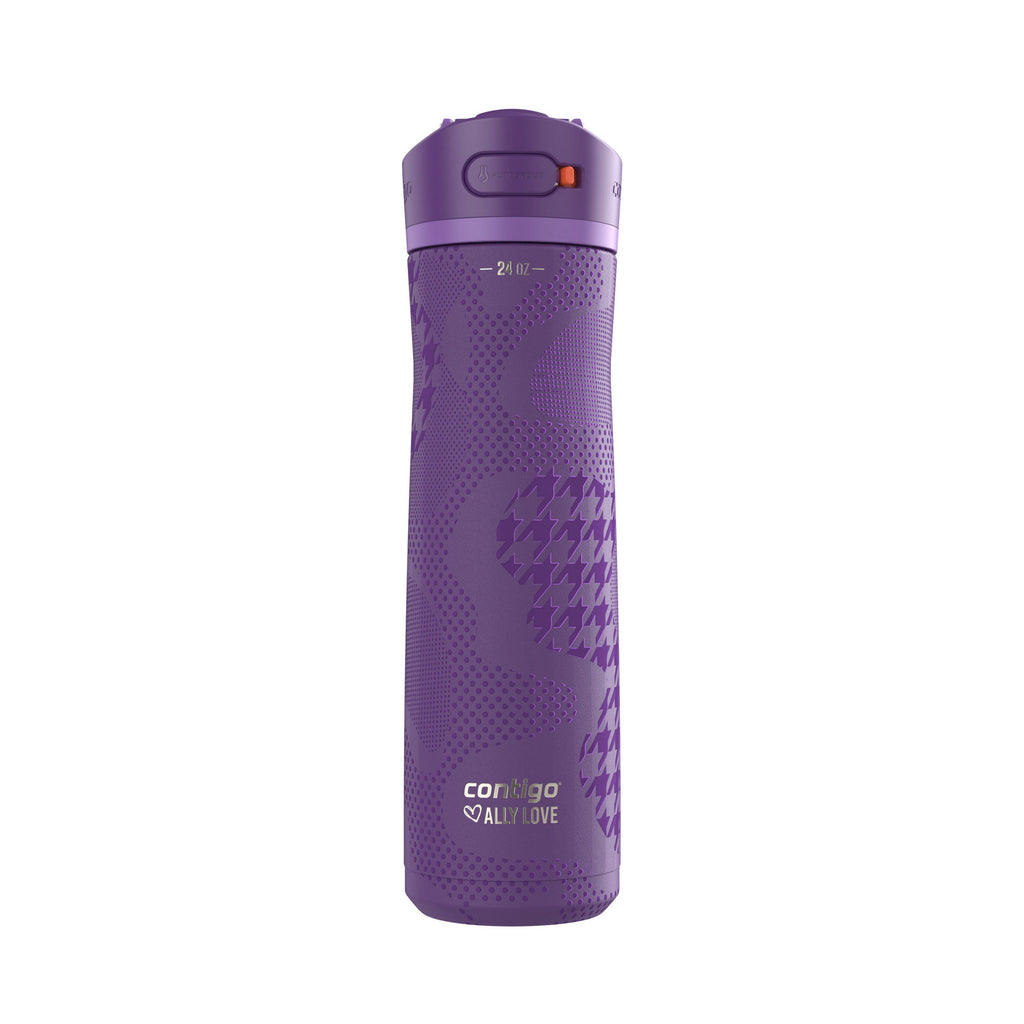 Contigo® x Ally Love Ashland Chill 2.0 Stainless Steel Water Bottle with AUTOSPOUT® Lid | 24oz | Violet | Cup Holder