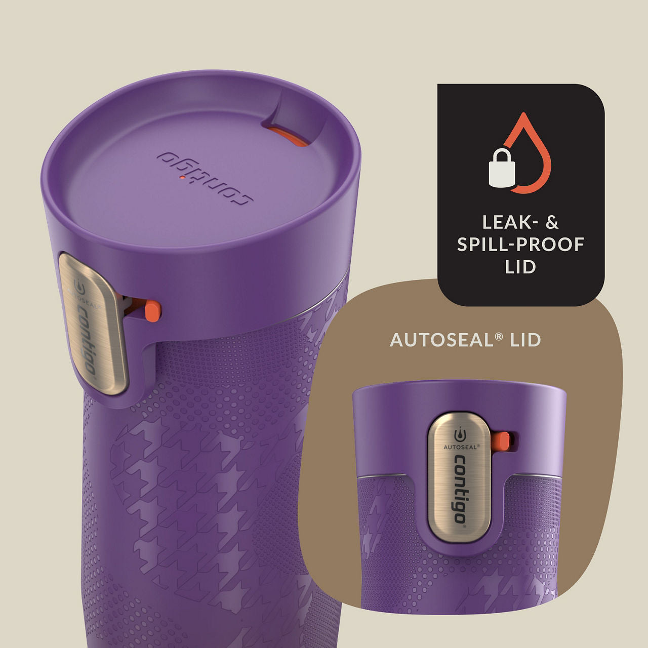 Contigo® x Ally Love West Loop 3.0 Stainless Steel Travel Mug with AUTOSEAL® Easy-Clean Lid | 16oz | Violet