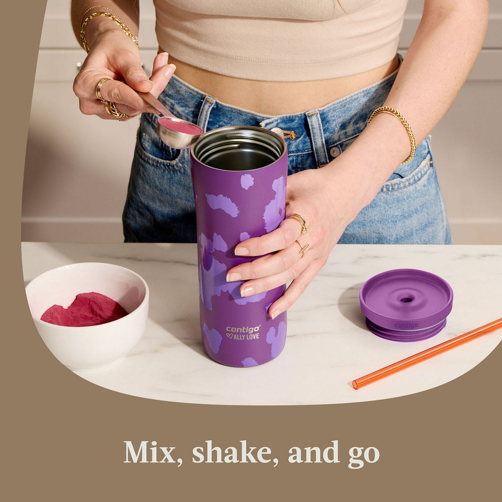 Contigo® x Ally Love Streeterville 2.0 Stainless Steel Tumbler with Straw | 24oz | Violet