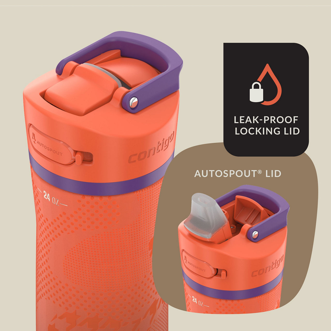 Contigo® x Ally Love Ashland Chill 2.0 Stainless Steel Water Bottle with AUTOSPOUT® Lid | 24oz