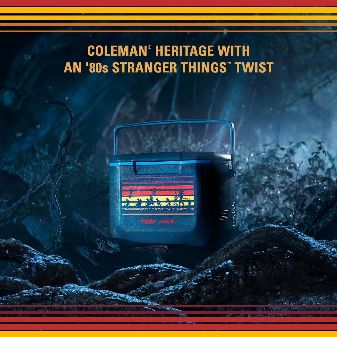 Coleman Stranger Things™ 16-Quart Hard Cooler | Blue Stripe