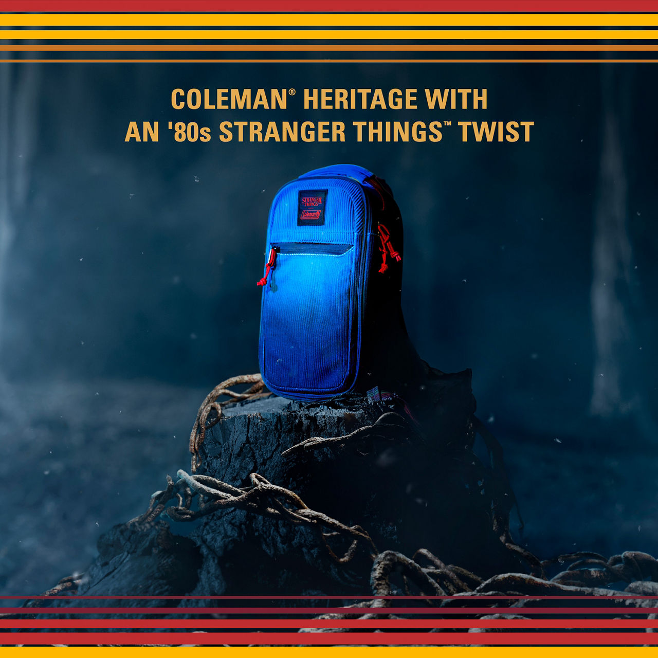 Coleman Stranger Things™ 6-Can Convertible Soft-Sided Cross-Body Cooler Sling | Blue Fade