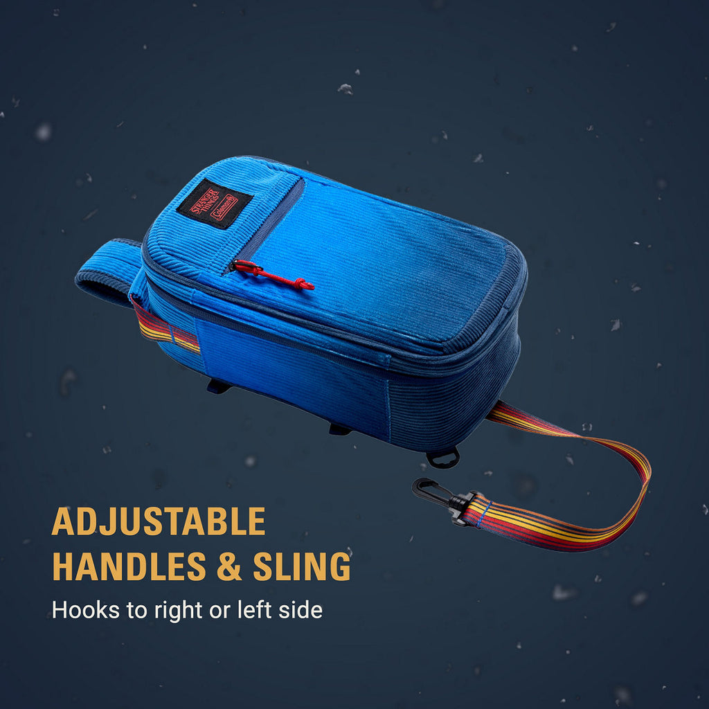 Coleman Stranger Things™ 6-Can Convertible Soft-Sided Cross-Body Cooler Sling | Blue Fade