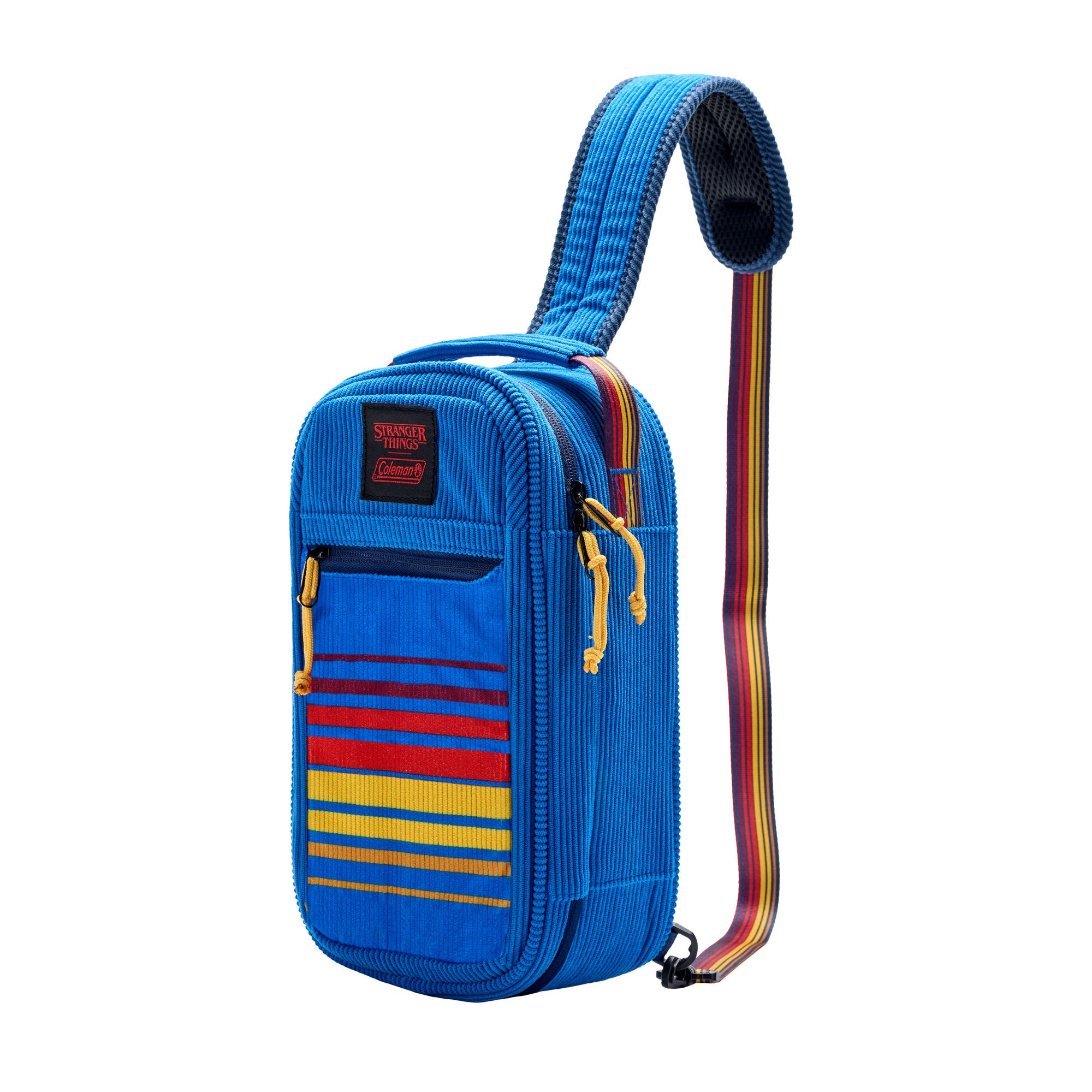Coleman Stranger Things™ 6-Can Convertible Soft-Sided Cross-Body Cooler Sling | Blue Stripe