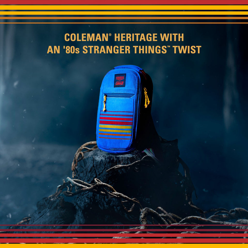 Coleman Stranger Things™ 6-Can Convertible Soft-Sided Cross-Body Cooler Sling | Blue Stripe