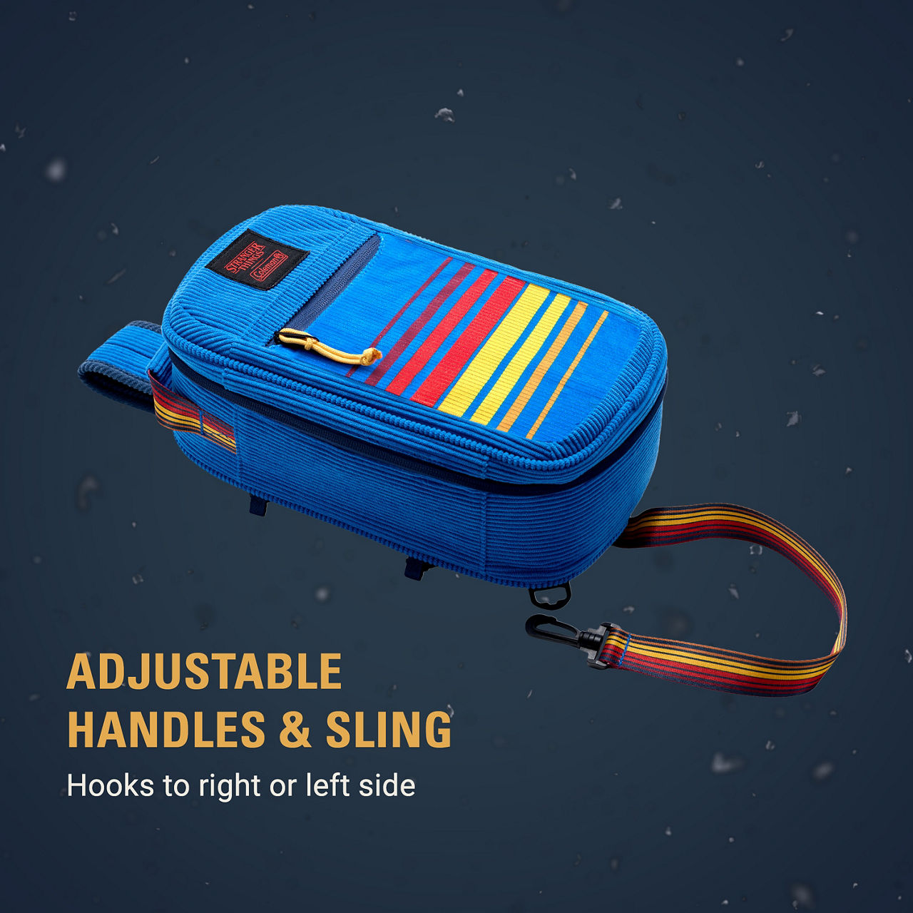 Coleman Stranger Things™ 6-Can Convertible Soft-Sided Cross-Body Cooler Sling | Blue Stripe