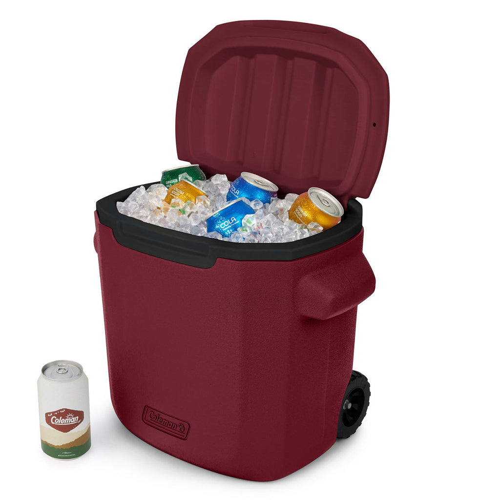 Coleman Chiller™ 28-Quart Cooler With Wheels | Cranberry