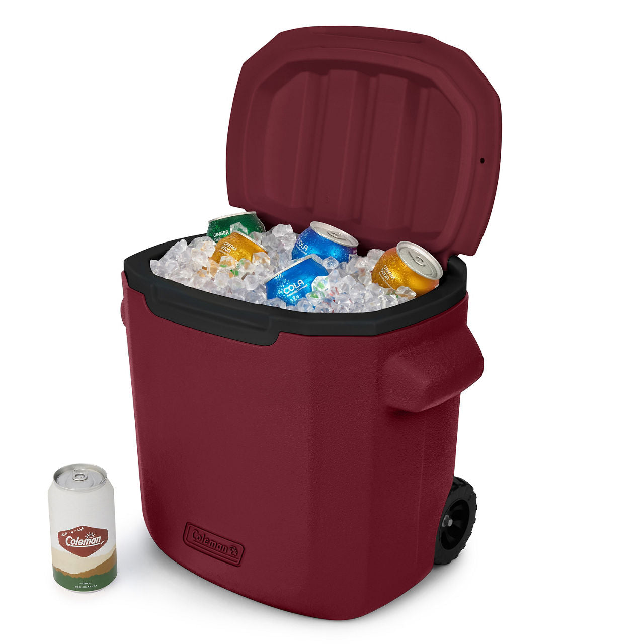 Coleman Chiller™ 28-Quart Cooler With Wheels | Cranberry