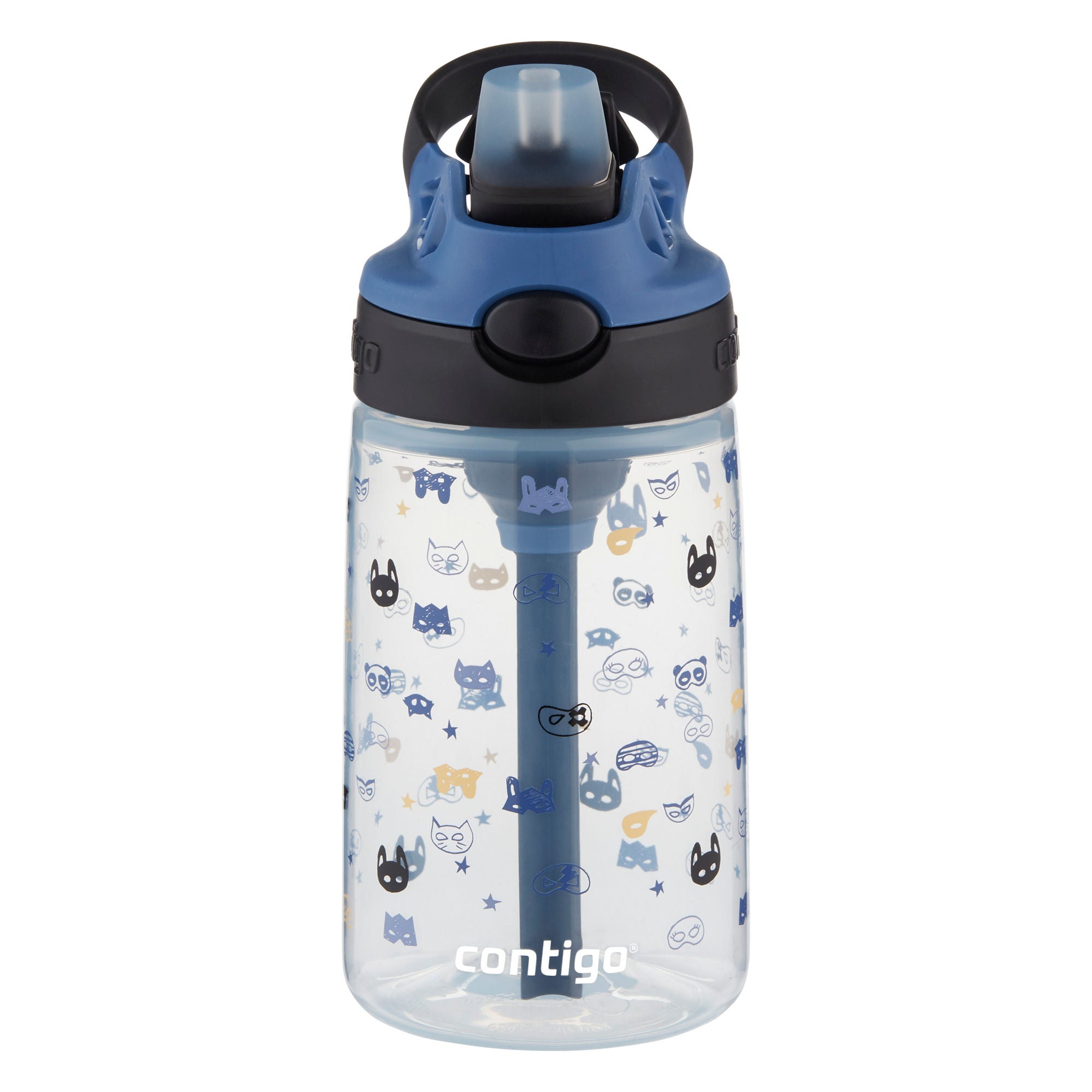 Contigo® Kids Straw Water Bottle with AUTOSPOUT® Lid | 14oz | Masks