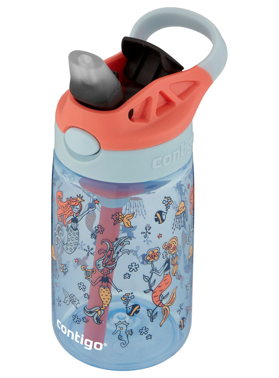 Contigo® Kids Straw Water Bottle with AUTOSPOUT® Lid | 14oz | Mermaids