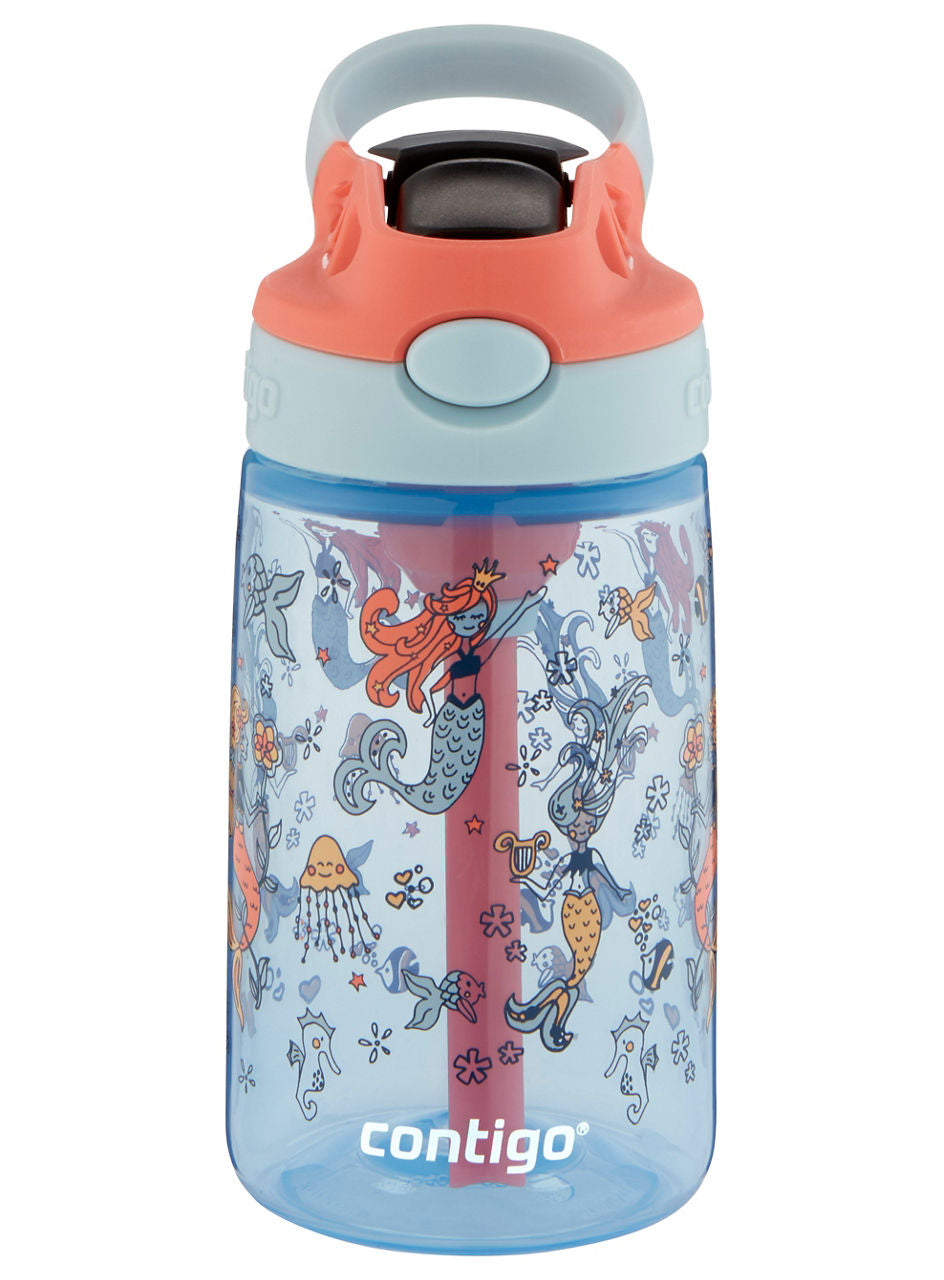 Contigo® Kids Straw Water Bottle with AUTOSPOUT® Lid | 14oz | Mermaids