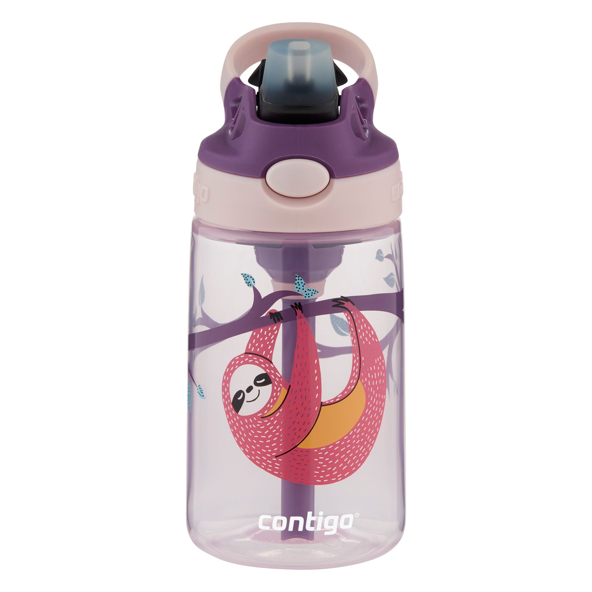 Contigo® Kids Straw Water Bottle with AUTOSPOUT® Lid | 14oz | Sloths