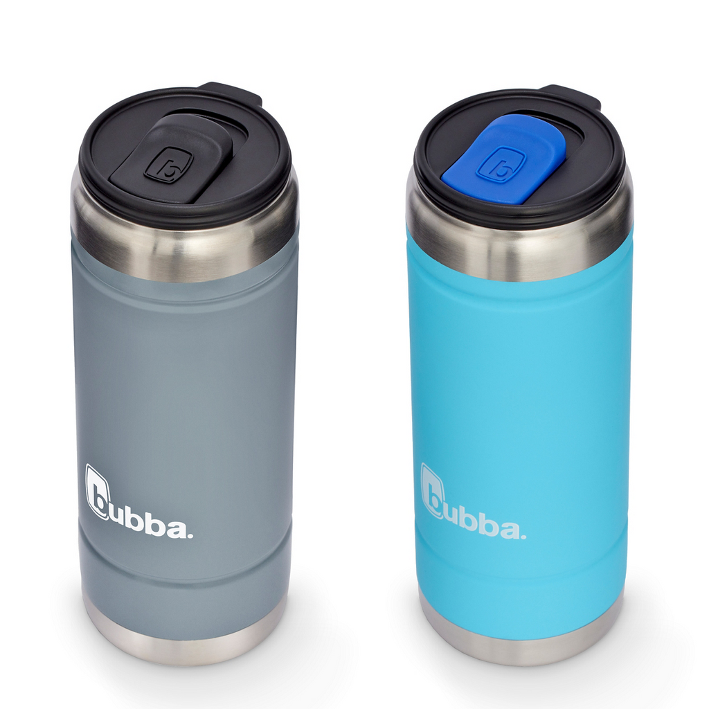 bubba Trailblazer Barware Stainless Steel Rubberized Tumbler | 18 oz | Bass & Pool Blue