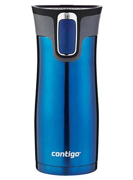 Contigo® West Loop 2.0 Stainless Steel Travel Mug with AUTOSEAL® Lid | 16oz | 2-Pack | Monaco & Stainless Steel | Cup Holder