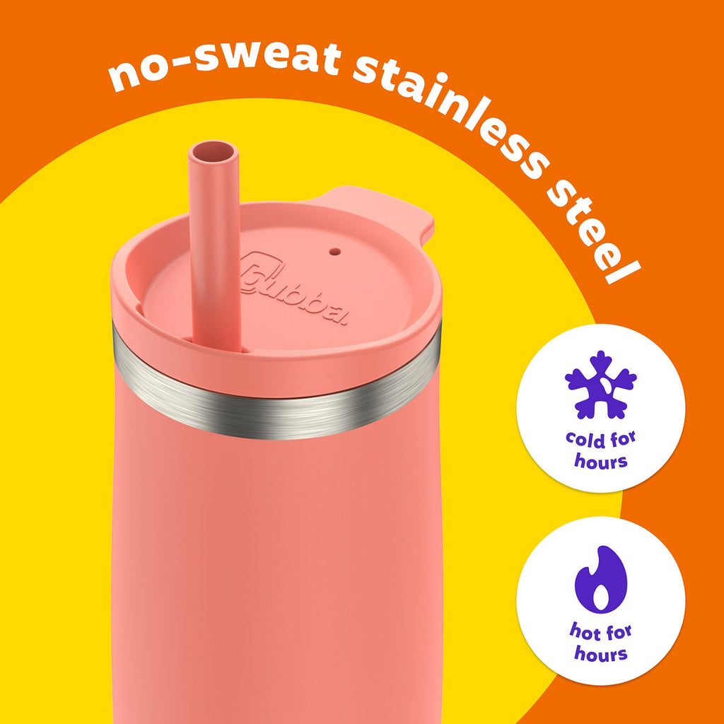bubba Radiant Stainless Steel Tumbler With Straw | 24oz | Coral