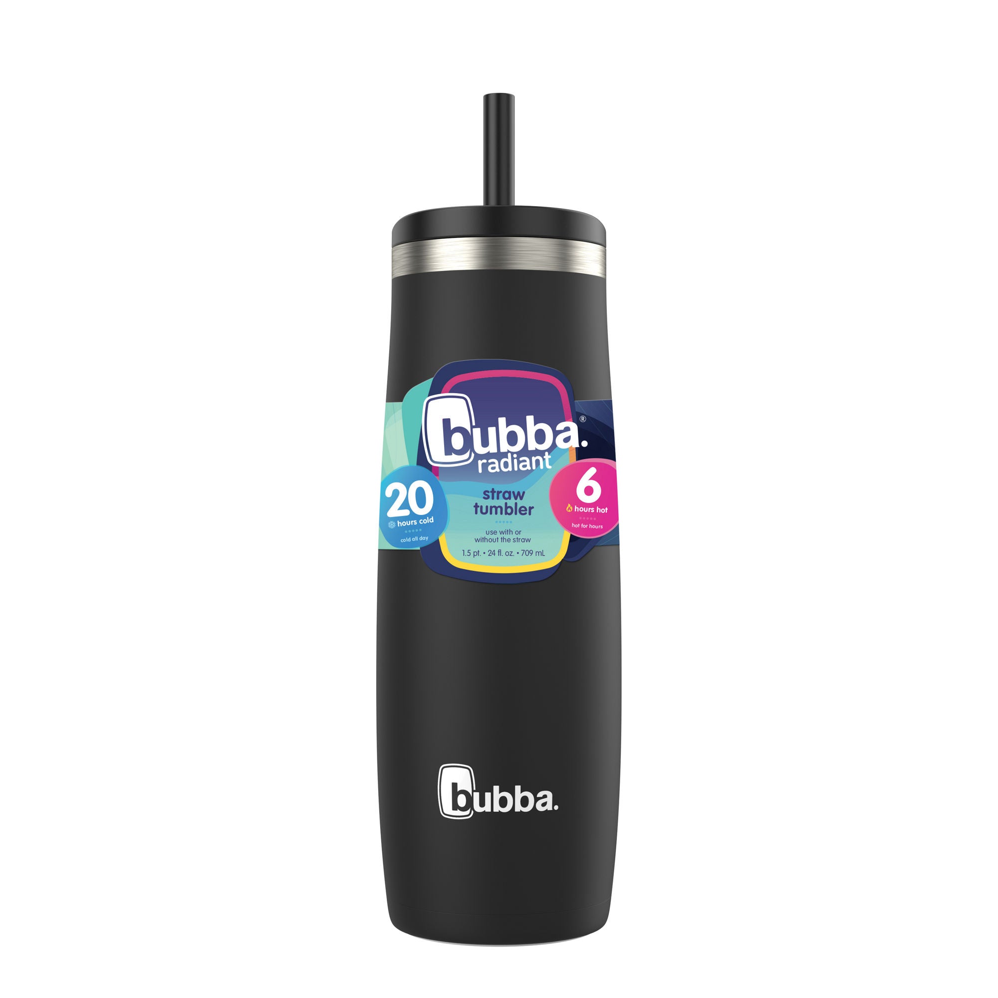 bubba Radiant Stainless Steel Tumbler With Straw | 24oz | Licorice