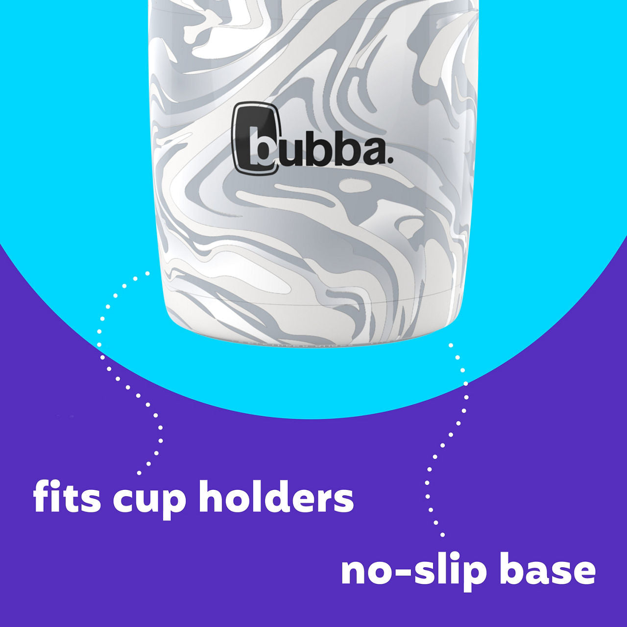 bubba Radiant Stainless Steel Tumbler With Straw | 24oz | Light Stone Marble