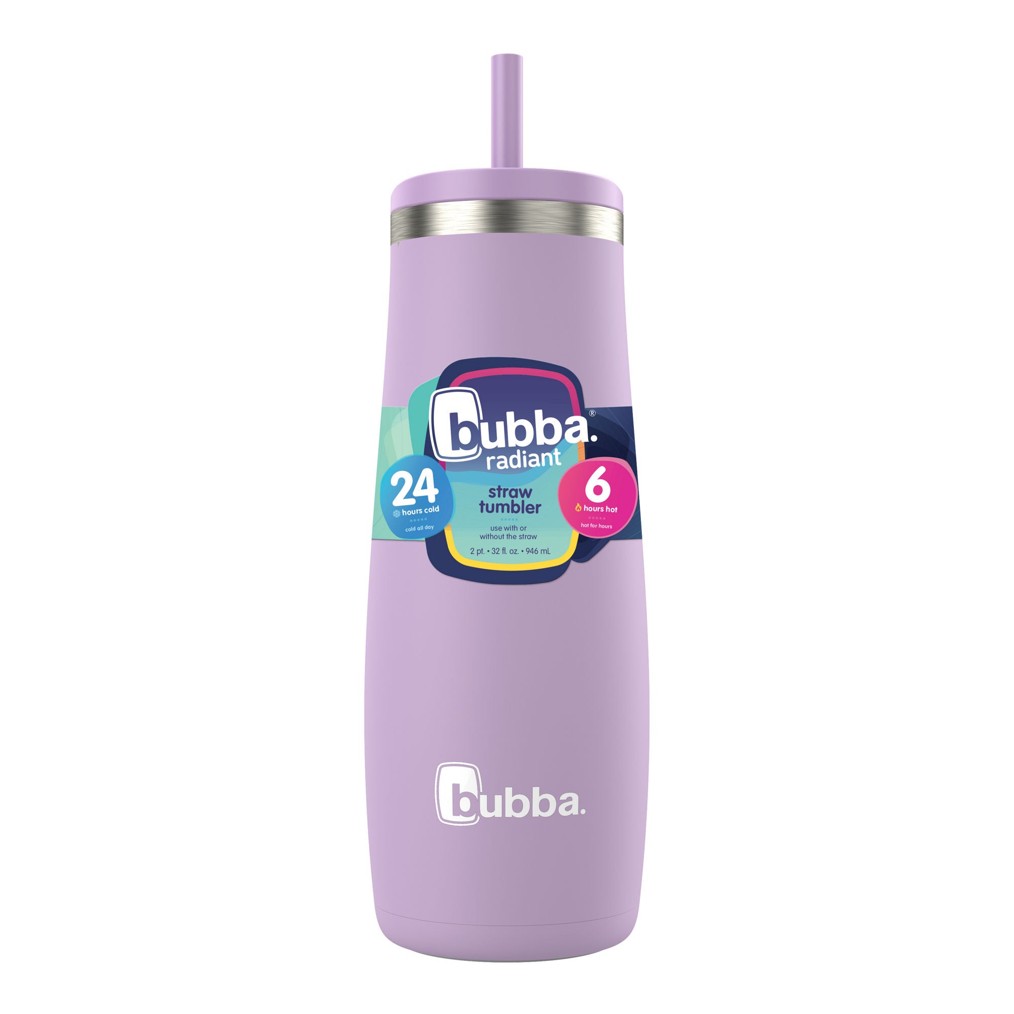 bubba Radiant Stainless Steel Tumbler With Straw | 32oz | Lilac Dream