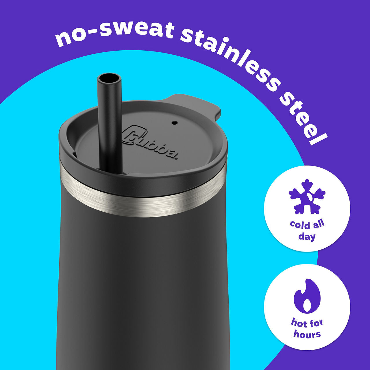 bubba Radiant Stainless Steel Tumbler With Straw | 32oz | Licorice